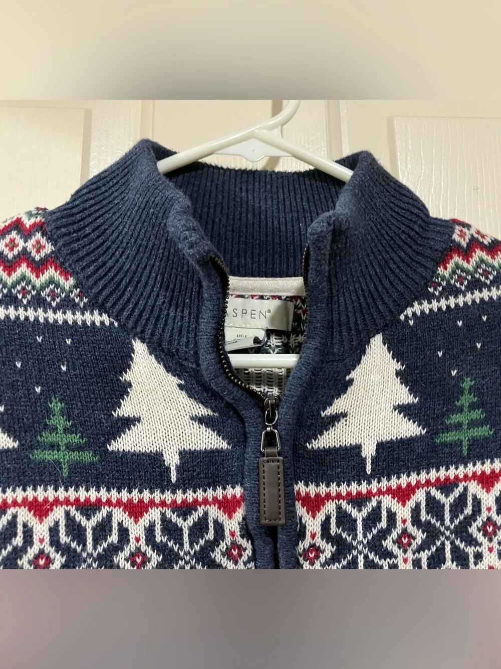 Aspen pullover man size large turtleneck cotton knit sweater